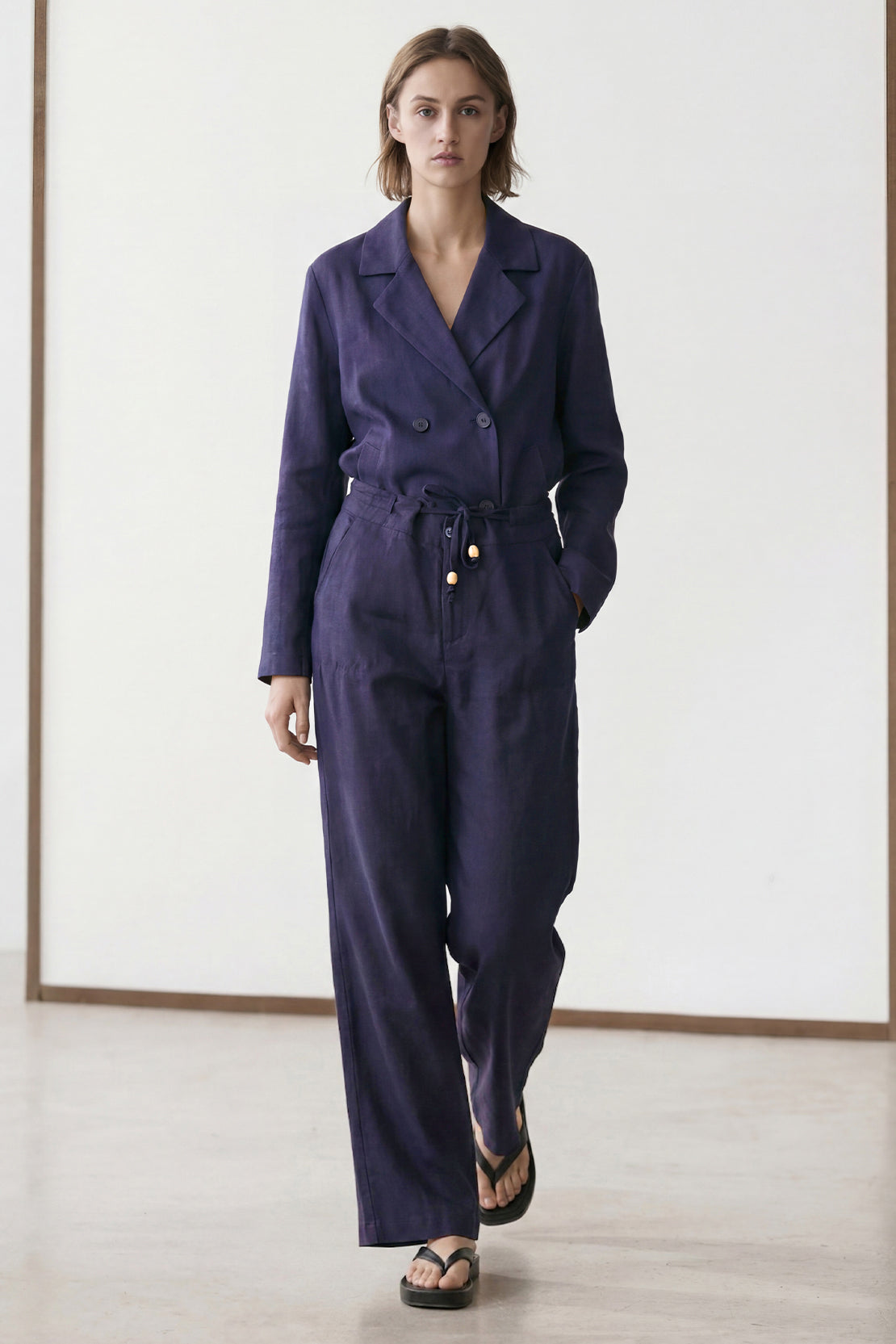 KOKO Linen Relaxed Pants – Navy