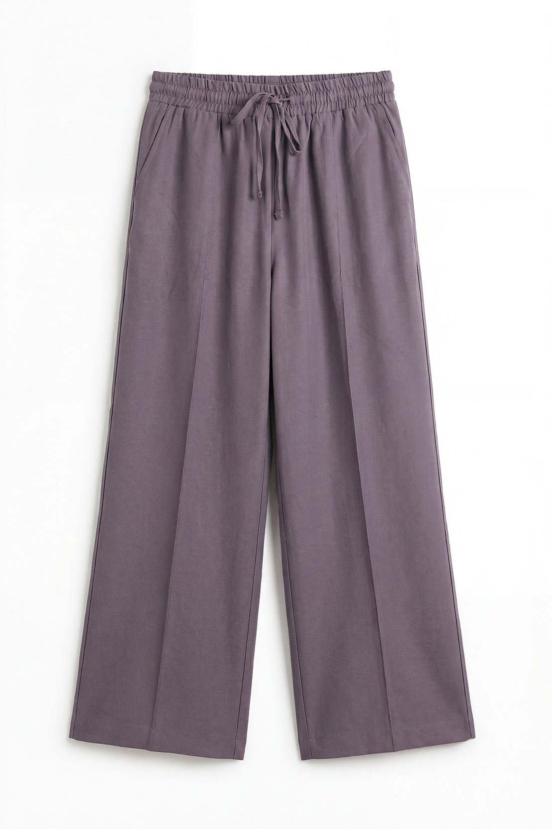 KOKO Nova Tie-Neck Top & Relaxed Trousers – Grey