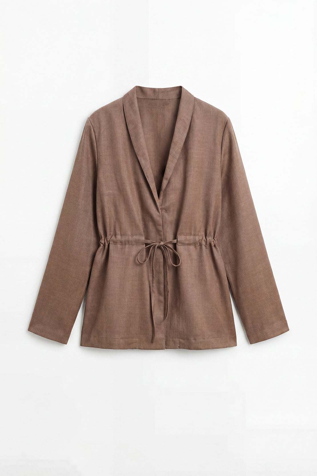 KOKO Aero Linen Tie-Front Top Or Relaxed Pants Set – Coffee