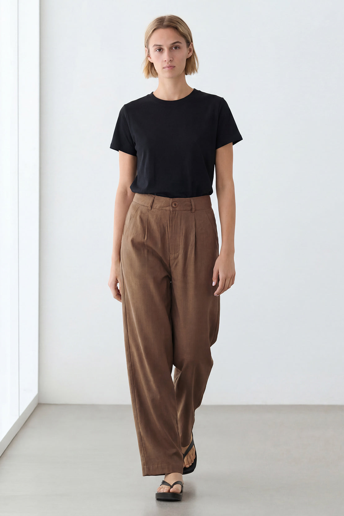 KOKO Aero Linen Relaxed Pants – Coffee