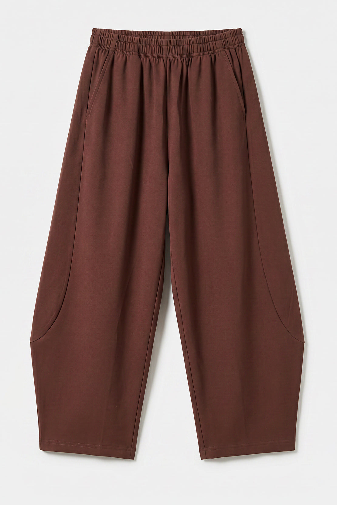 KOKO Modal Blend Relaxed Crop Pants – Brown