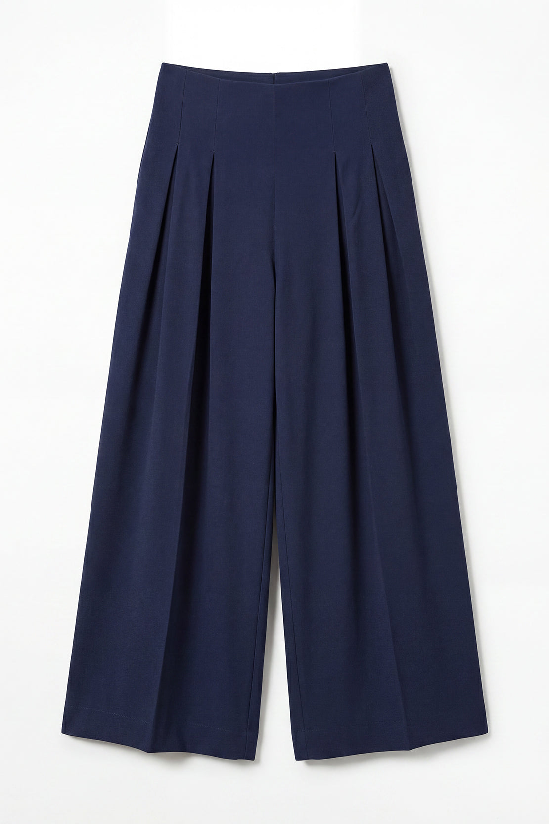 KOKO Modal Roma High-Waist Pleated Trouser – Navy