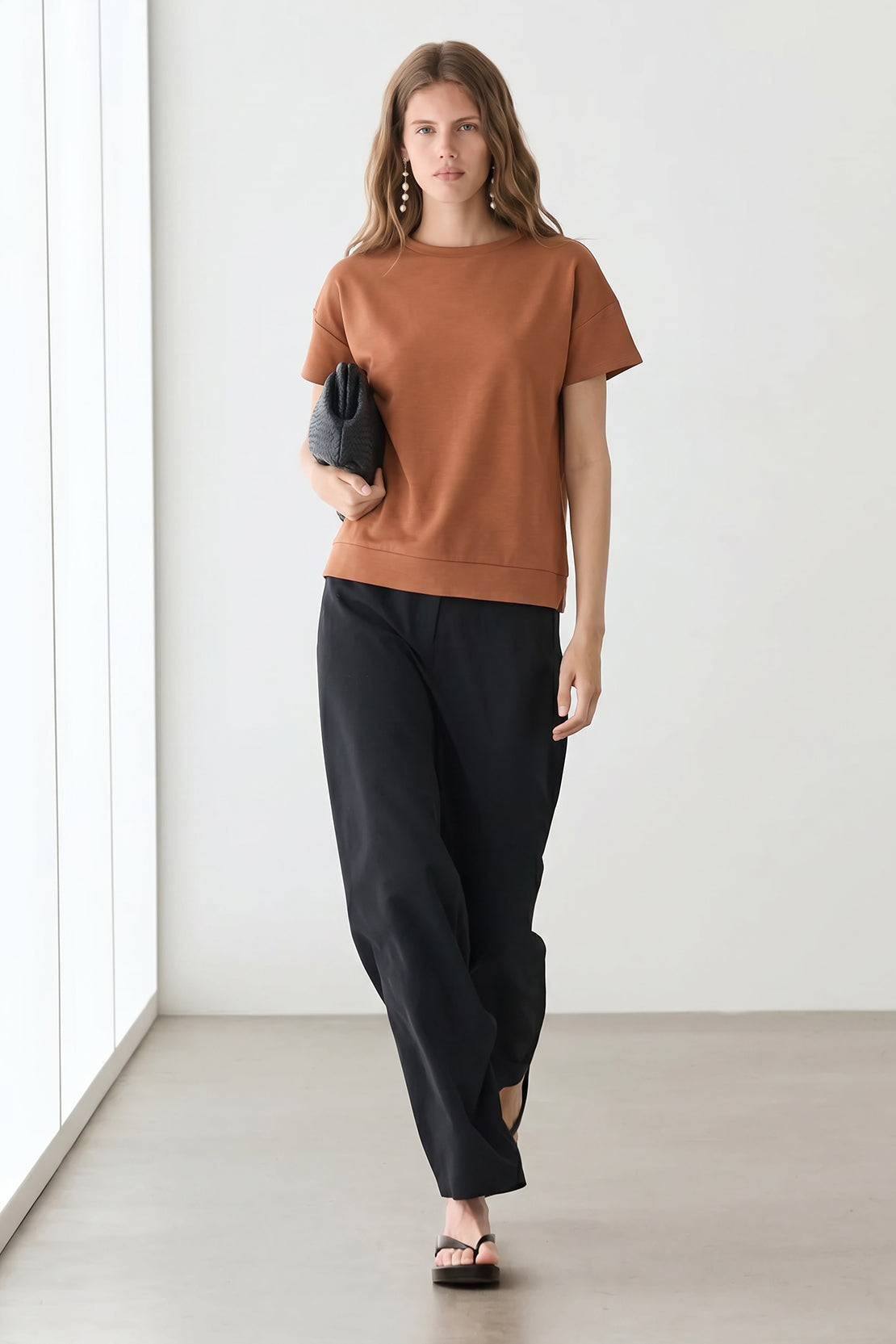 Koko Modal Roma Relaxed Top – Rust