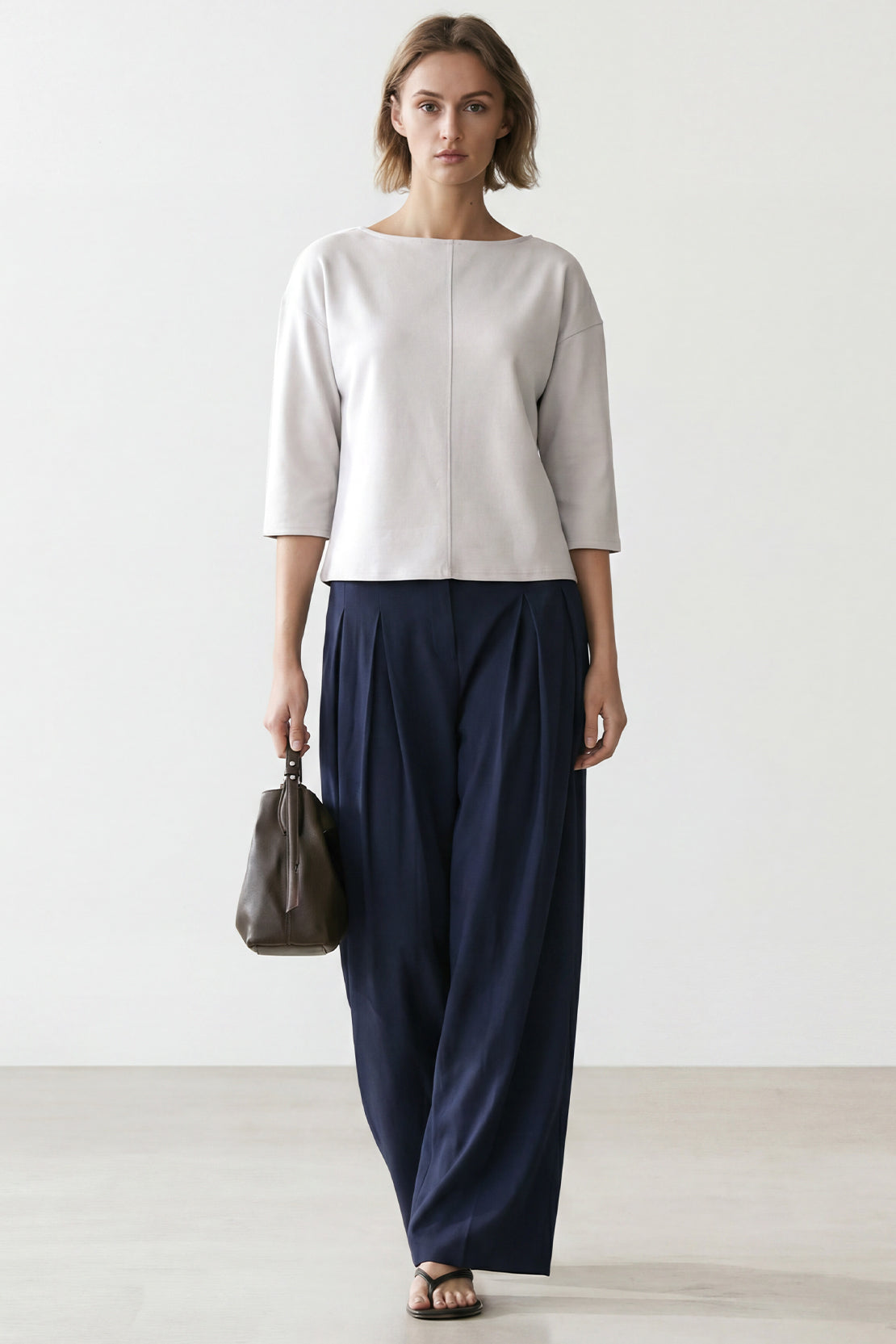 KOKO Modal Minimalist Top – Soft Silver