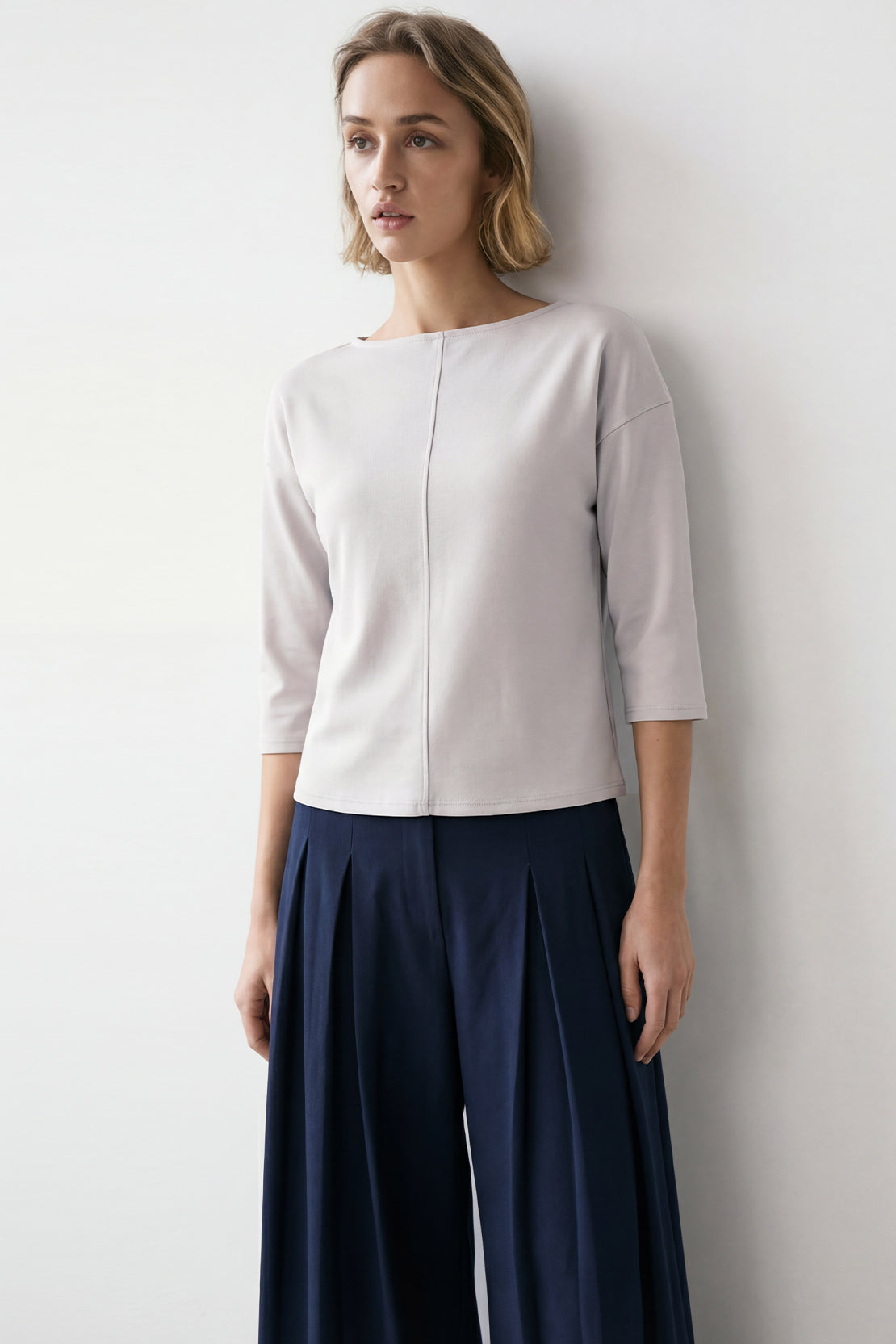 KOKO Modal Minimalist Top – Soft Silver