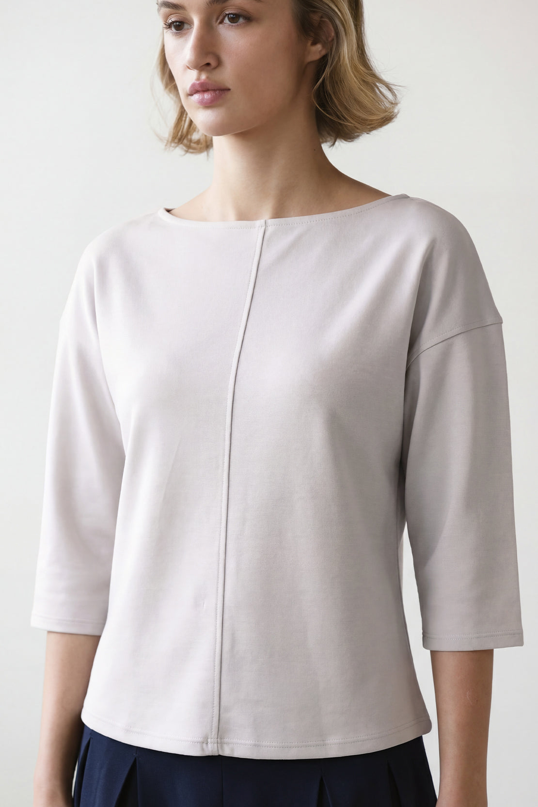 KOKO Modal Minimalist Top – Soft Silver