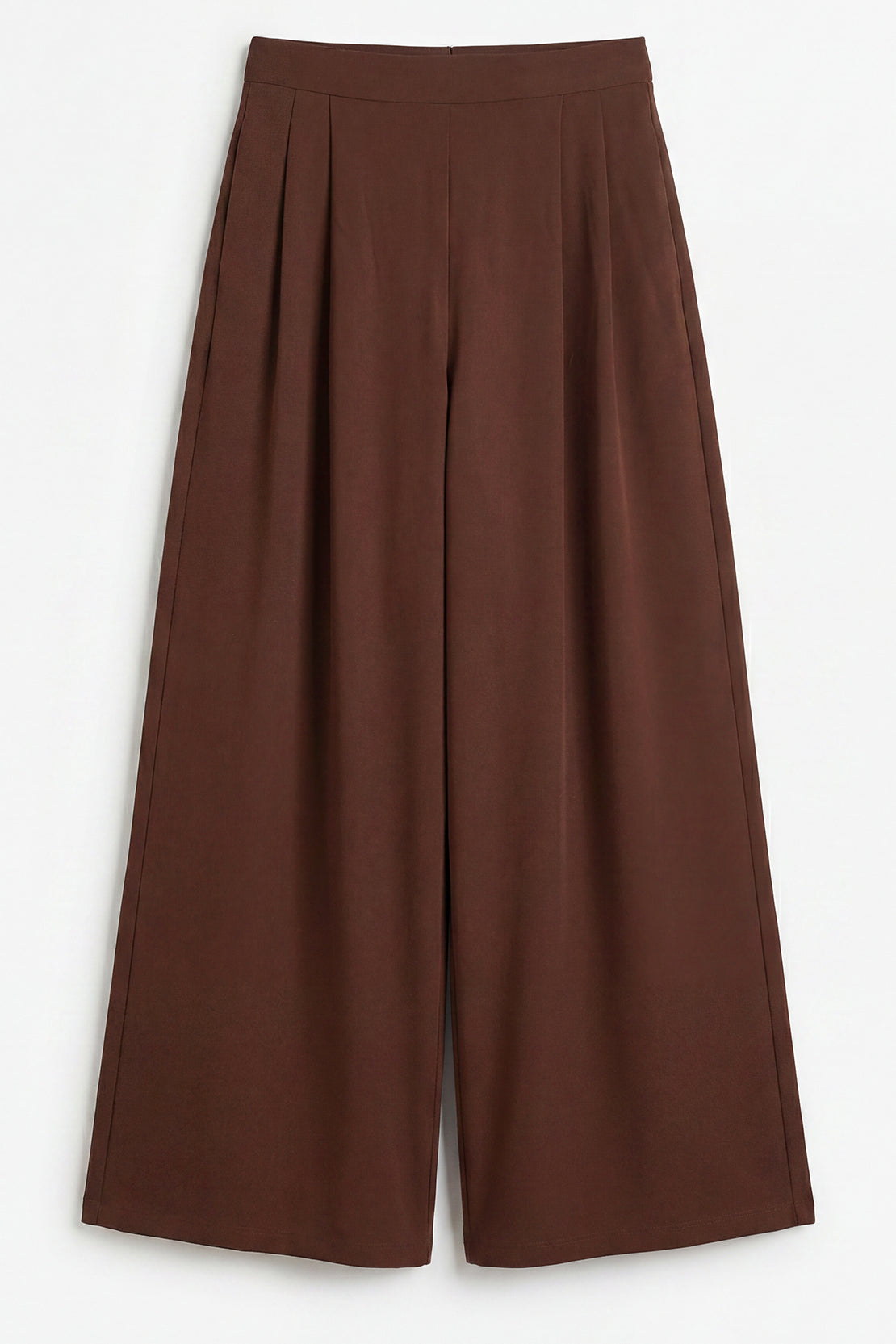 KOKO Modal Wide-Leg Trousers – Brown