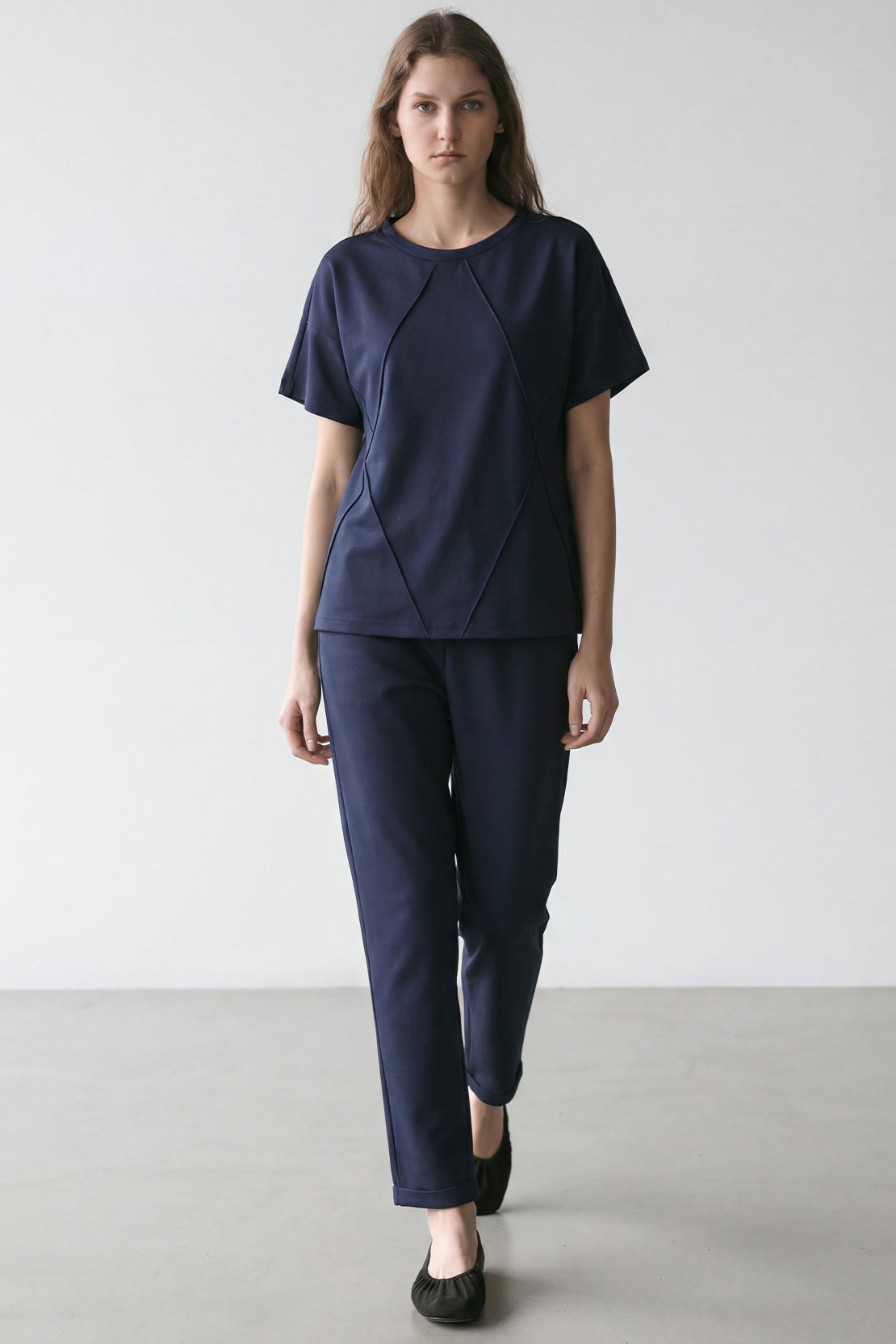 KOKO Modal Seam Detail Top – Navy