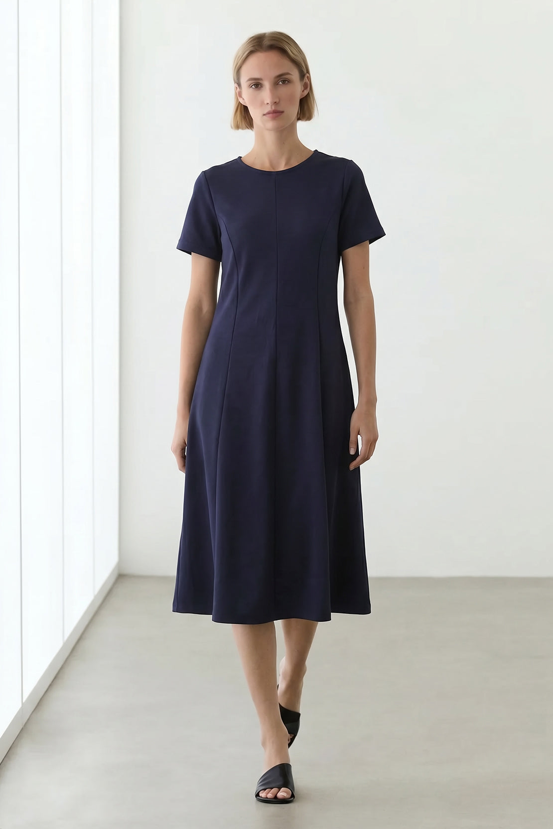 Koko Modal Midi Dress – Navy