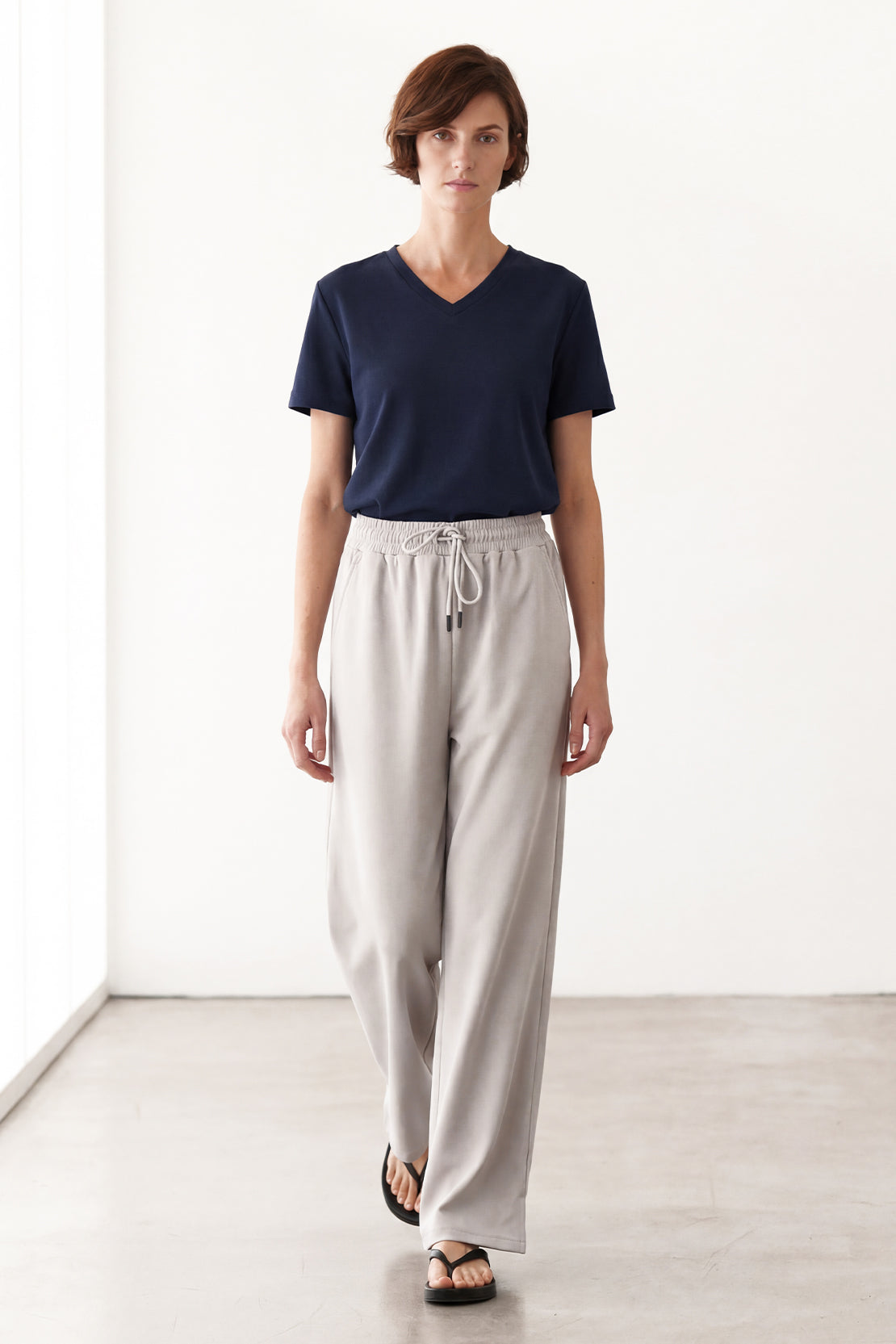 KOKO Modal Blend Relaxed Trouser – Soft Grey