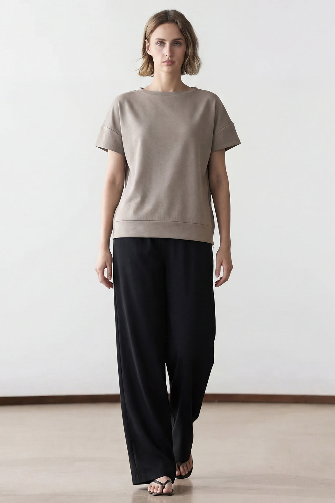 KOKO Modal Relaxed Boat Neck Top – clay