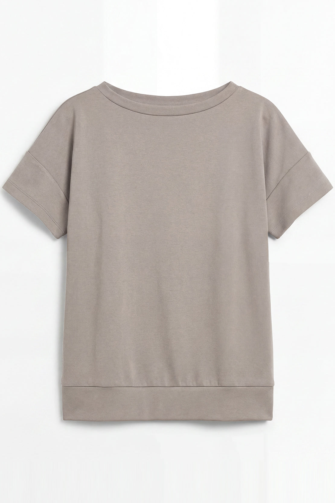 KOKO Modal Relaxed Boat Neck Top – clay