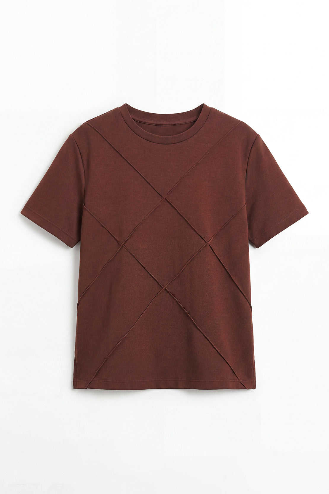 KOKO Modal Seam Detail Top – Brown