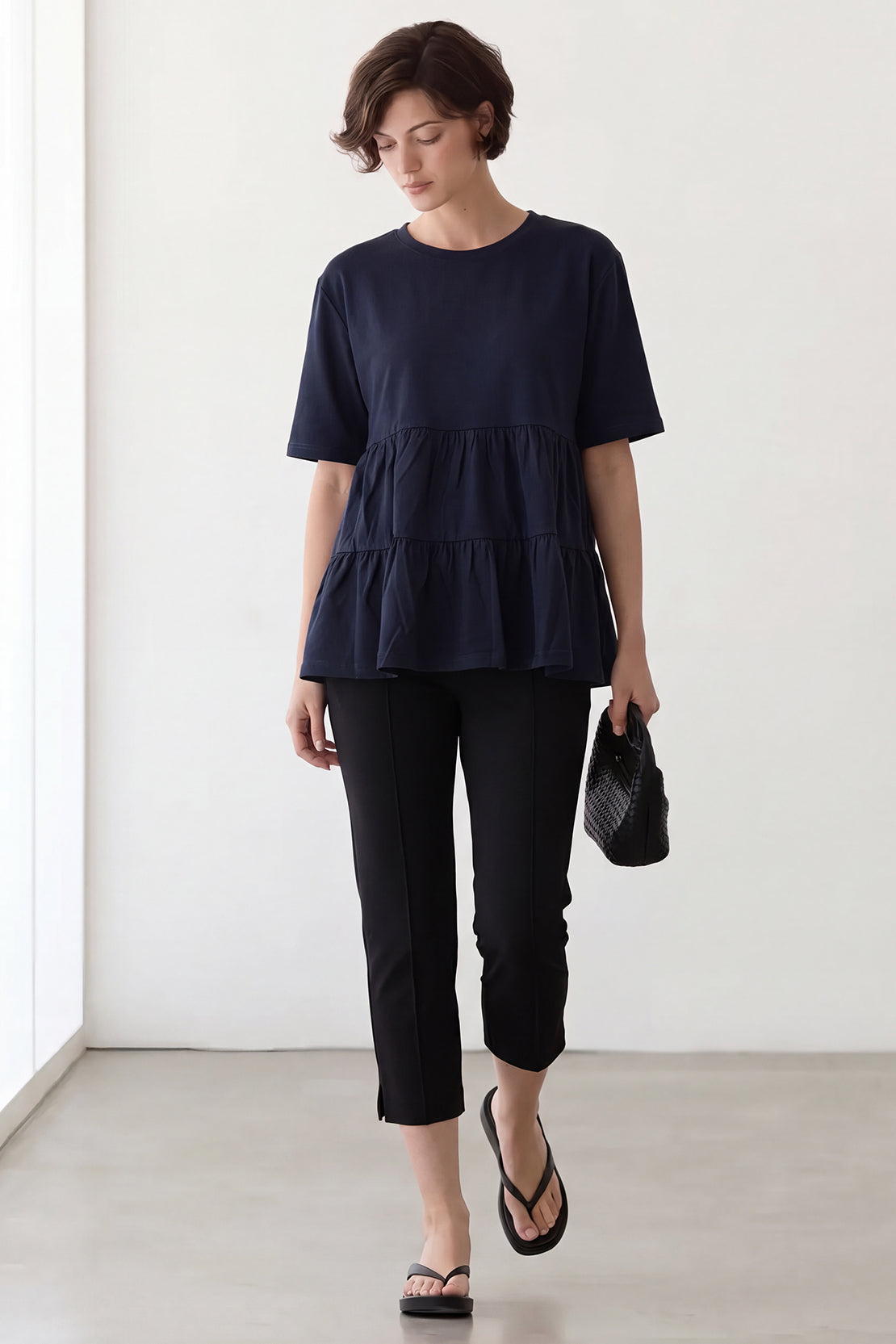 KOKO Modal Bloom Top – Navy