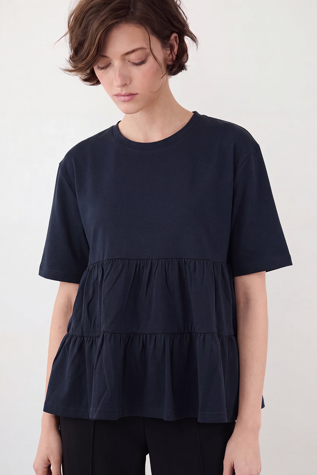 KOKO Modal Bloom Top – Navy