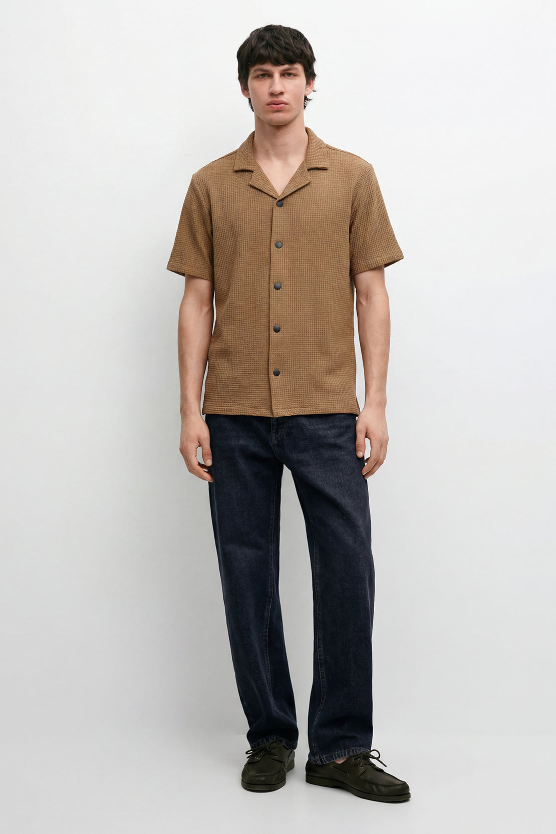 KOKO Structured Knit Shirt – Khaki