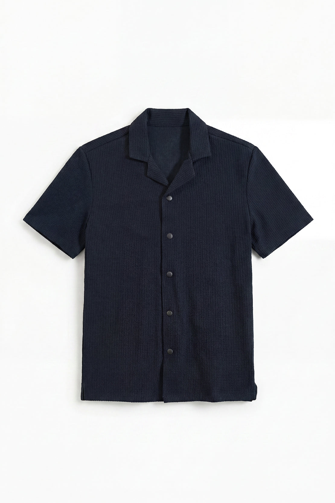 KOKO Structured Knit Shirt – Navy