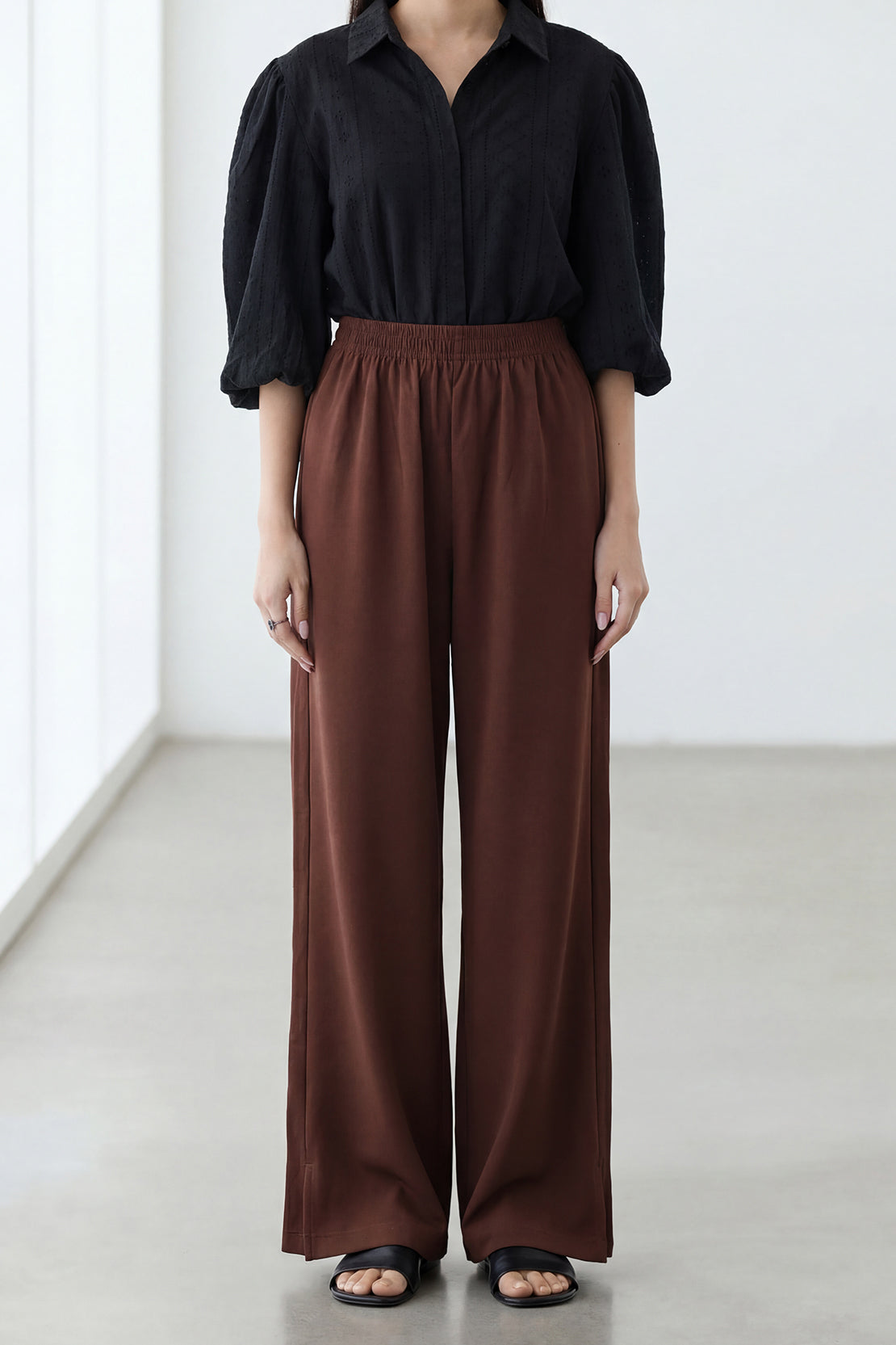 KOKO Modal Blend Relaxed Bottom – Brown