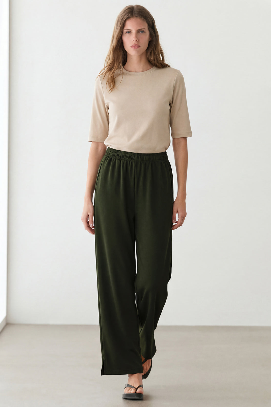 KOKO Modal Blend Relaxed Bottom – Olive