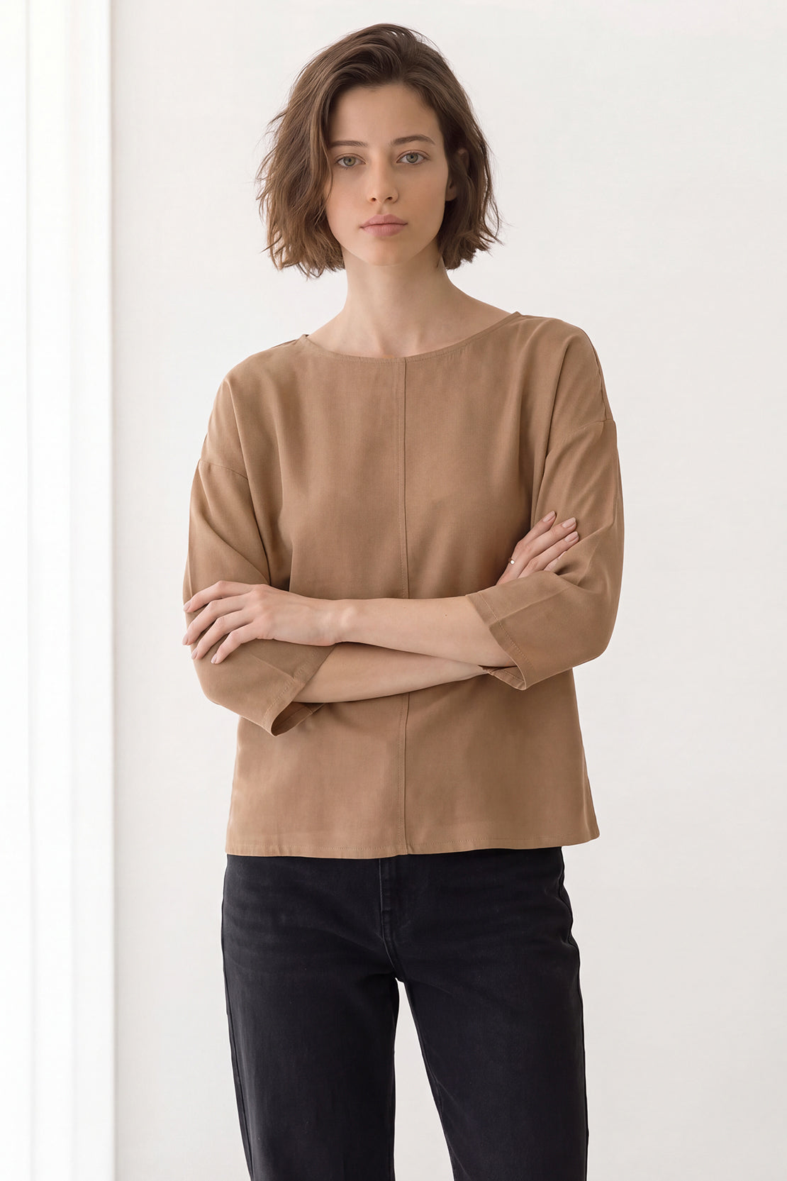 KOKO Cloud Lyo-Nature Boat Neck Quarter Sleeve Top