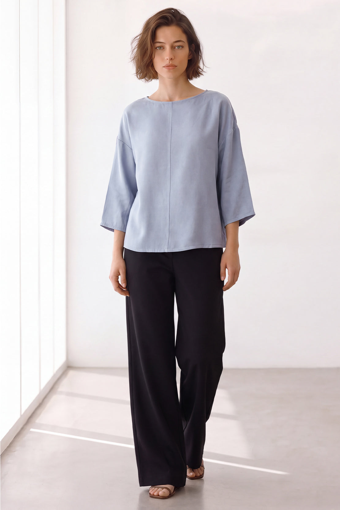 KOKO Cloud Lyo-Nature Boat Neck Quarter Sleeve Top