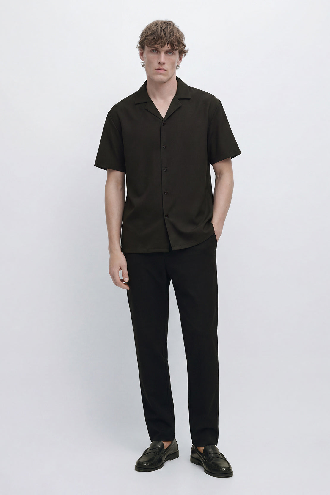 KOKO Pure Ease Classic Button-Down Shirt– Dark green