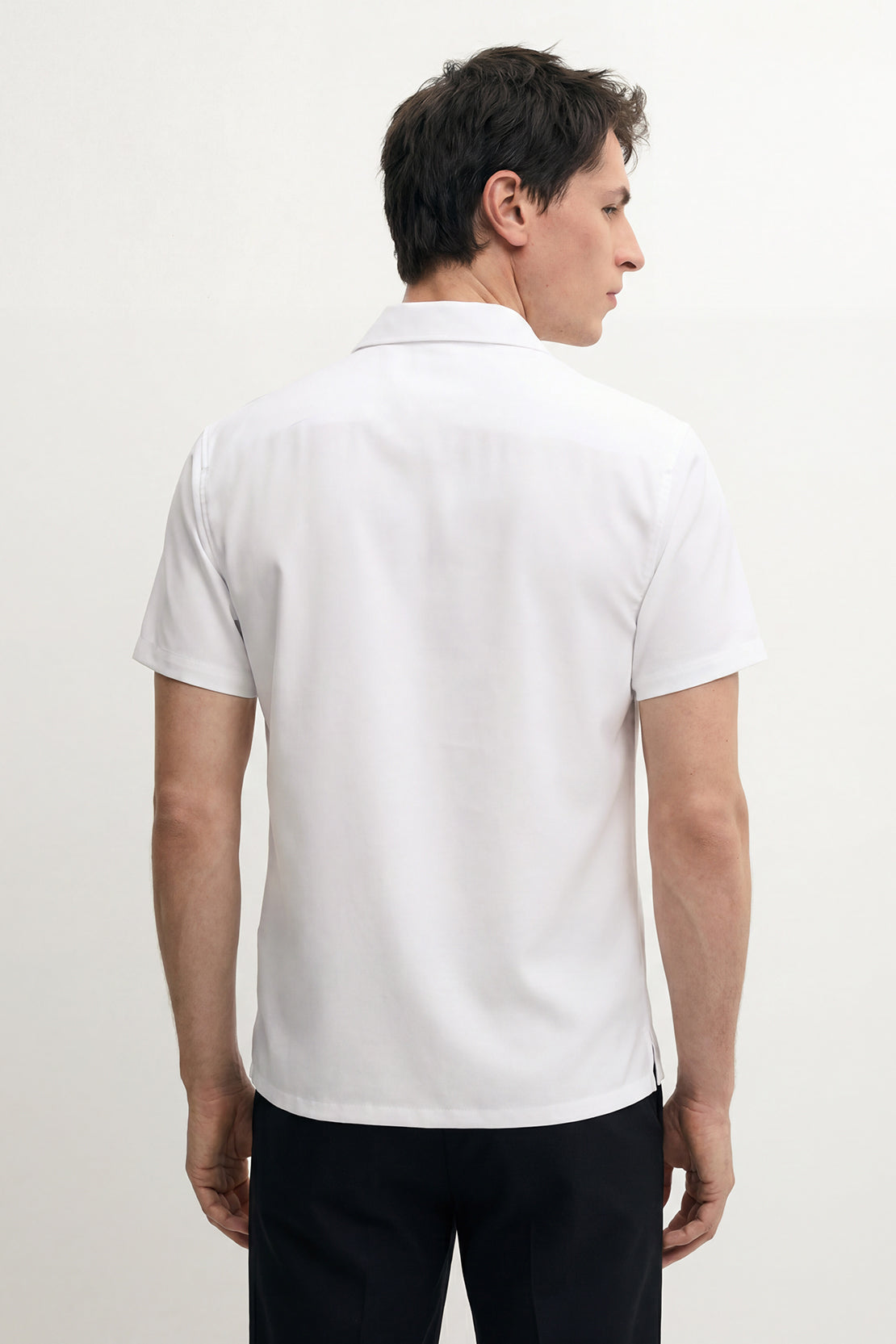 KOKO Pure Ease Relaxed Half-Sleeve Shirt – White