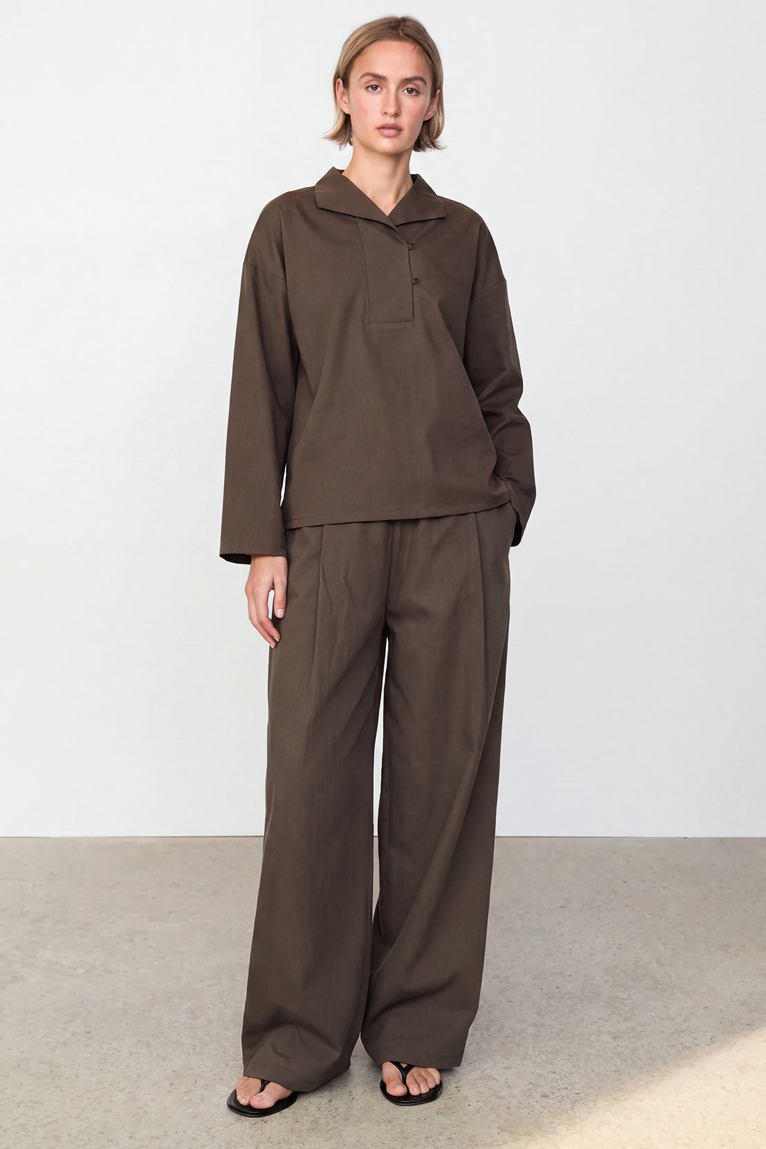 KOKO Air Teck Collared Shirt – Brown