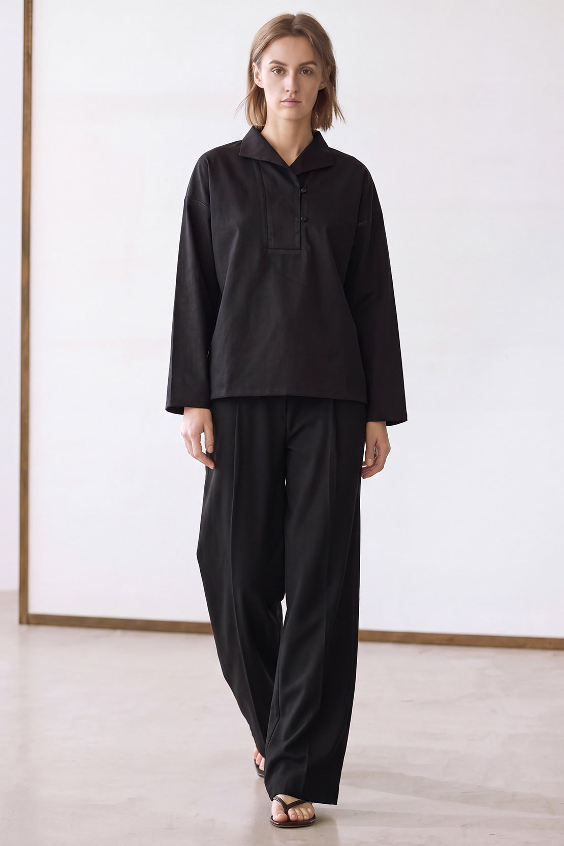 KOKO Air Teck Collared Shirt – Black