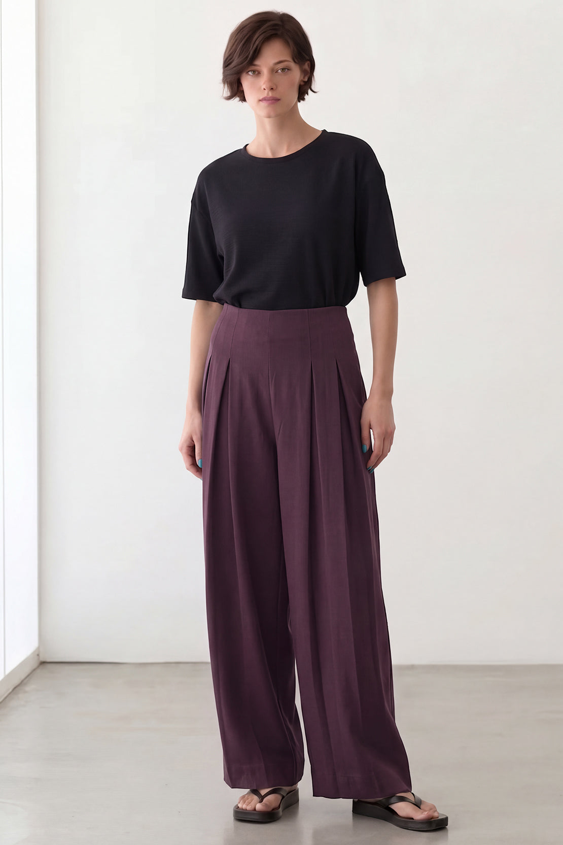 KOKO Weave Move Lite High-Waist Pleated Pants – Purple