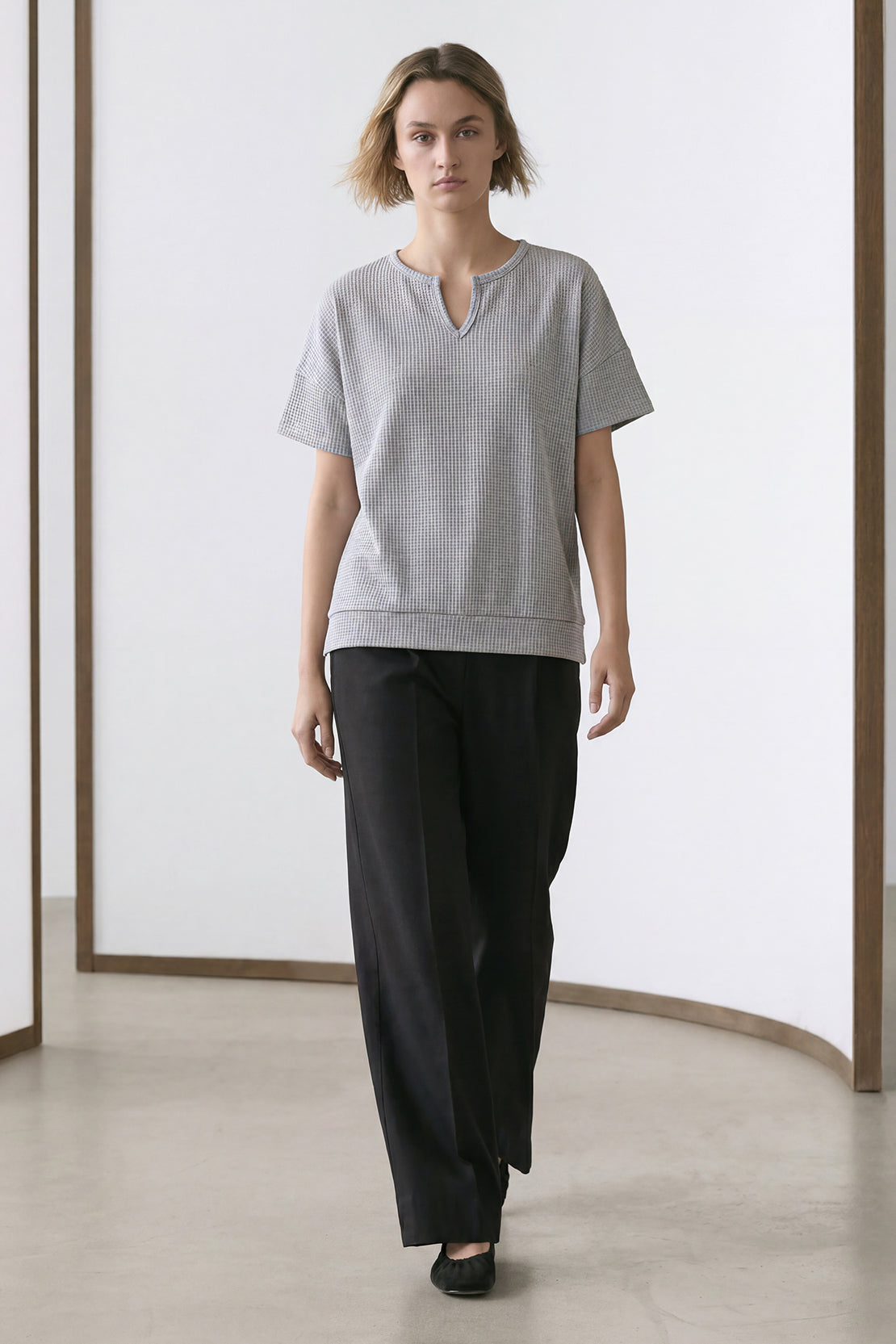 KOKO Modal Blend Minimal Top – Silver Grey