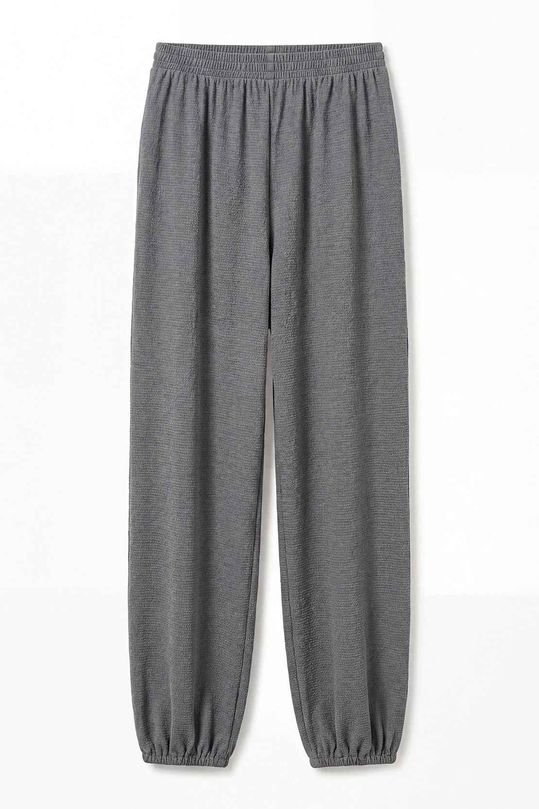 KOKO Textured Knit Cuffed Hem Bottom – Dark Grey