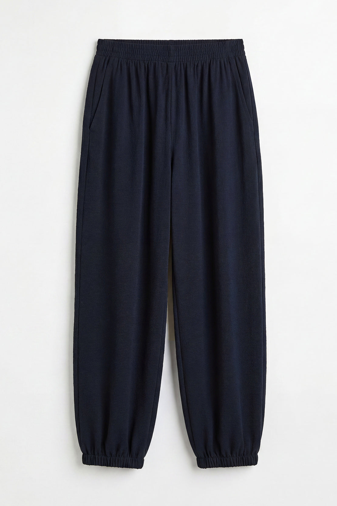 KOKO Textured Knit Cuffed Hem Bottom – Dark Navy
