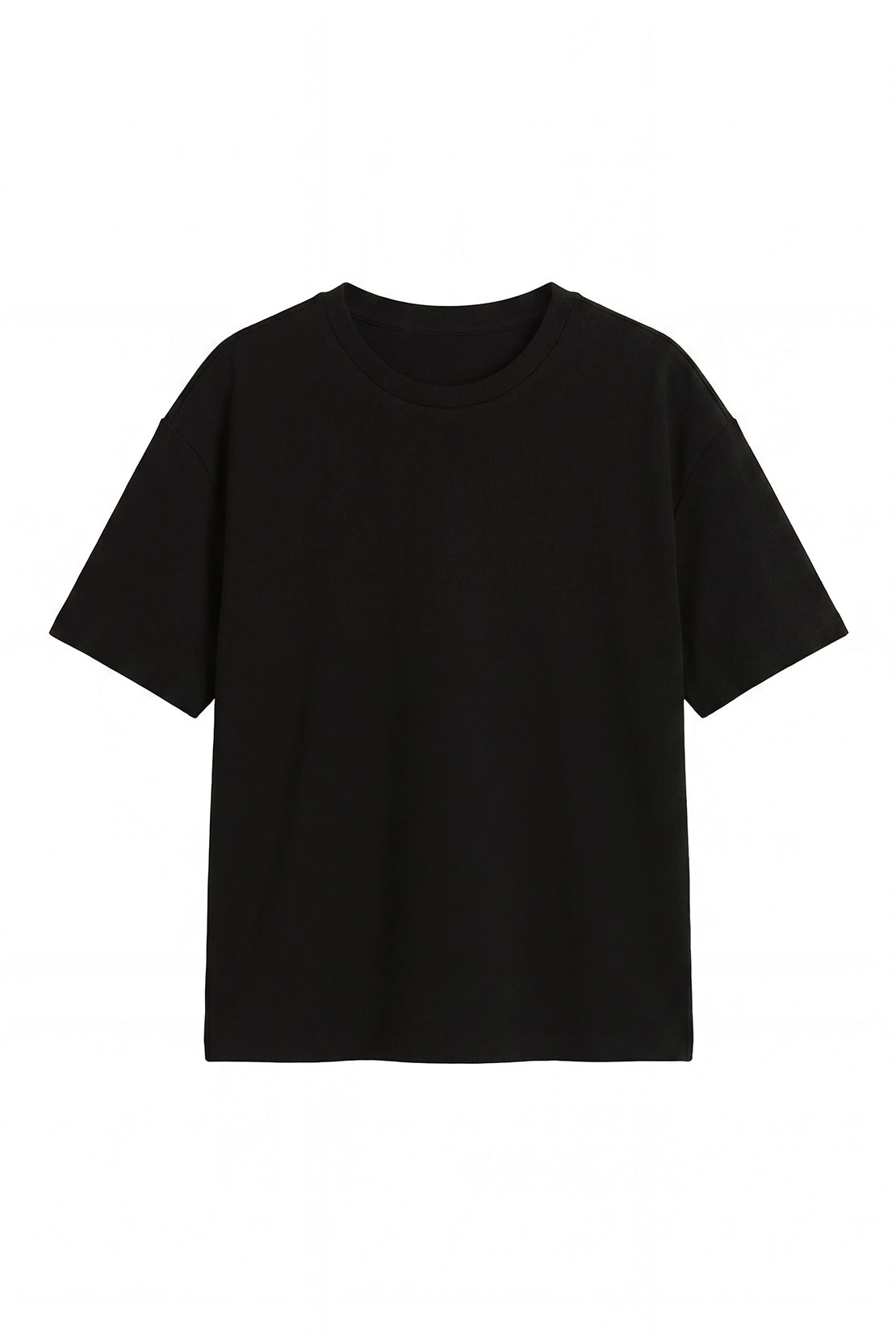 KOKO Sheen Modal Relaxed Crew Neck Top – Black
