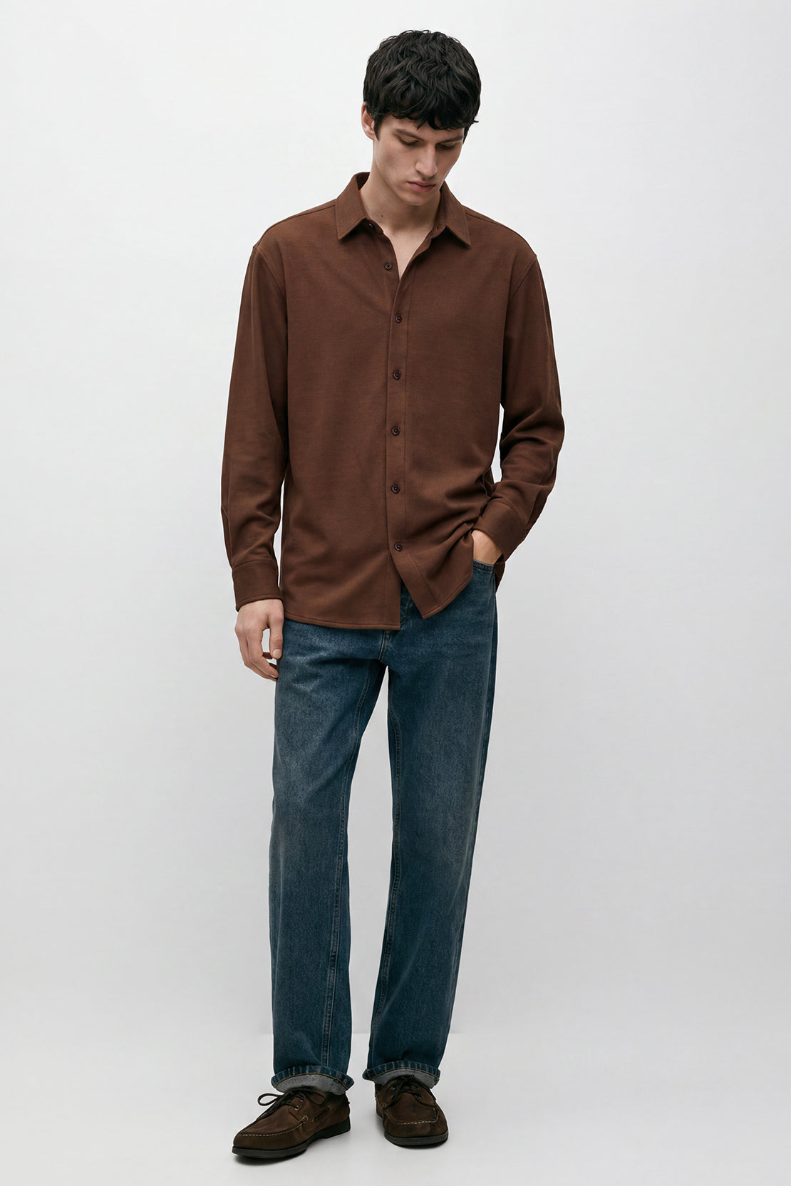 KOKO Sheen Modal Shirt – Brown