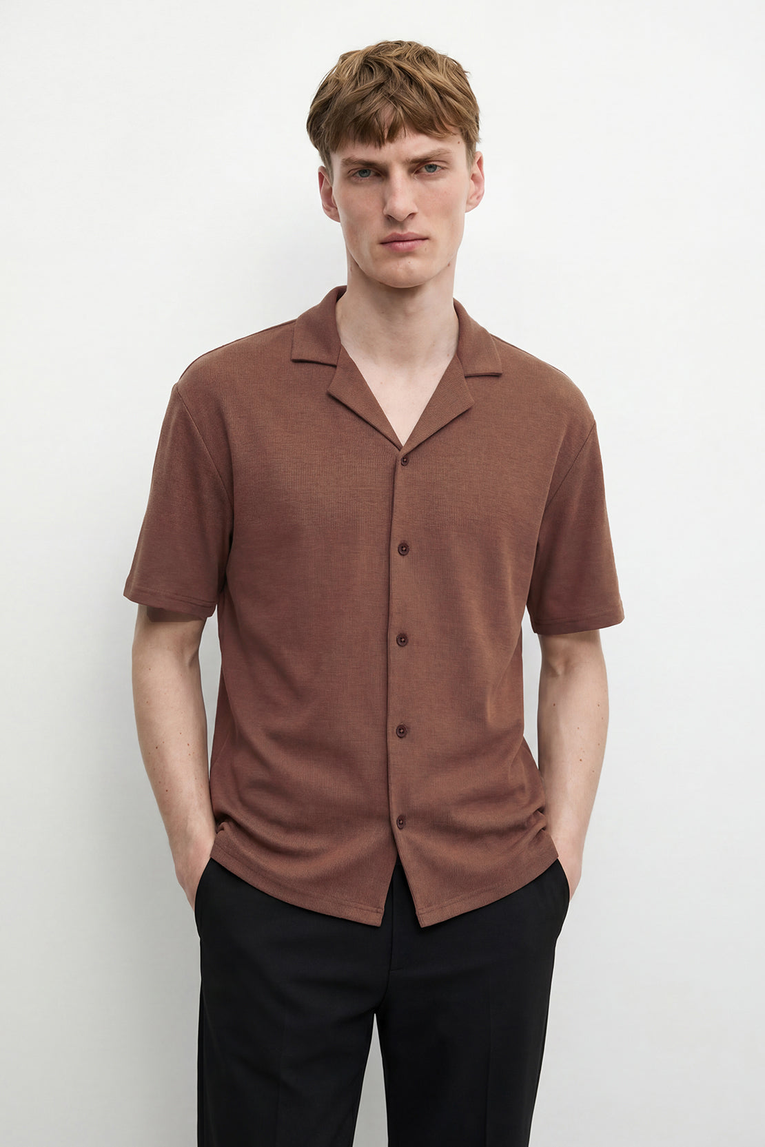 KOKO Sheen Modal Half Sleeve Shirt – Taupe