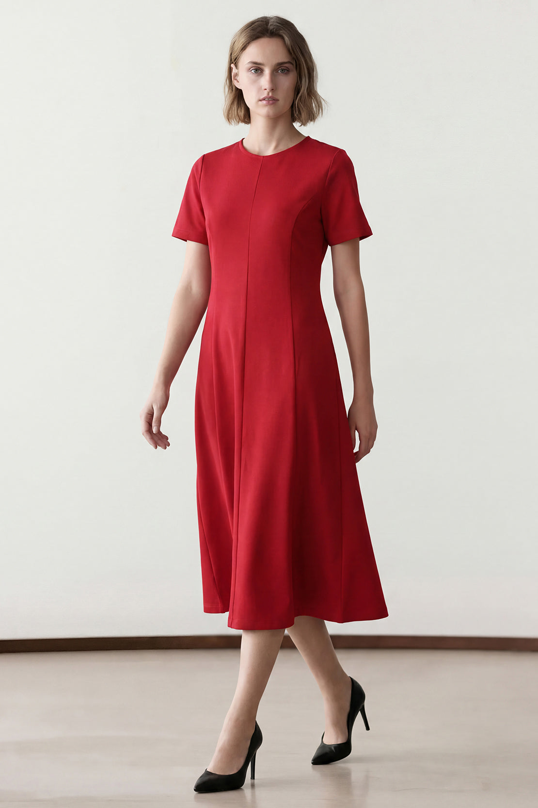 KOKO Sheen Modal Dress – Red