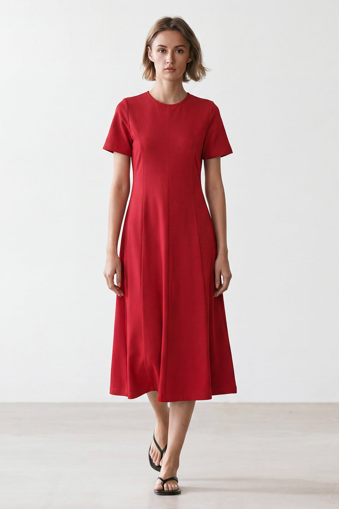 KOKO Sheen Modal Dress – Red
