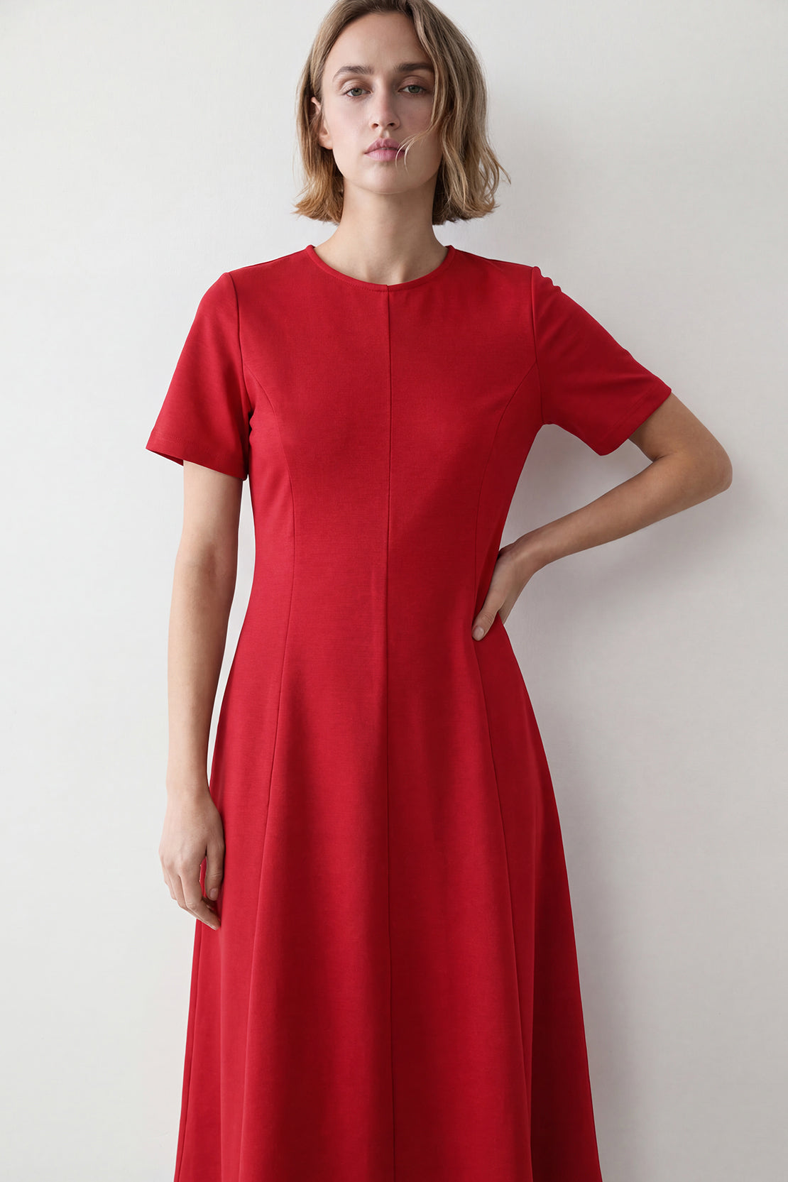 KOKO Sheen Modal Dress – Red