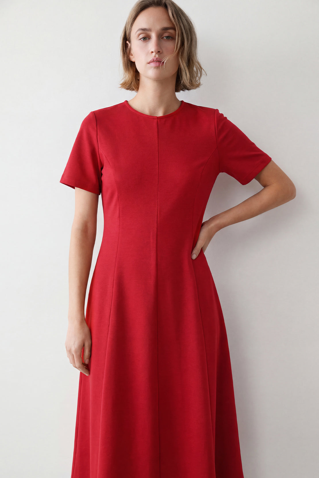 KOKO Sheen Modal Dress – Red