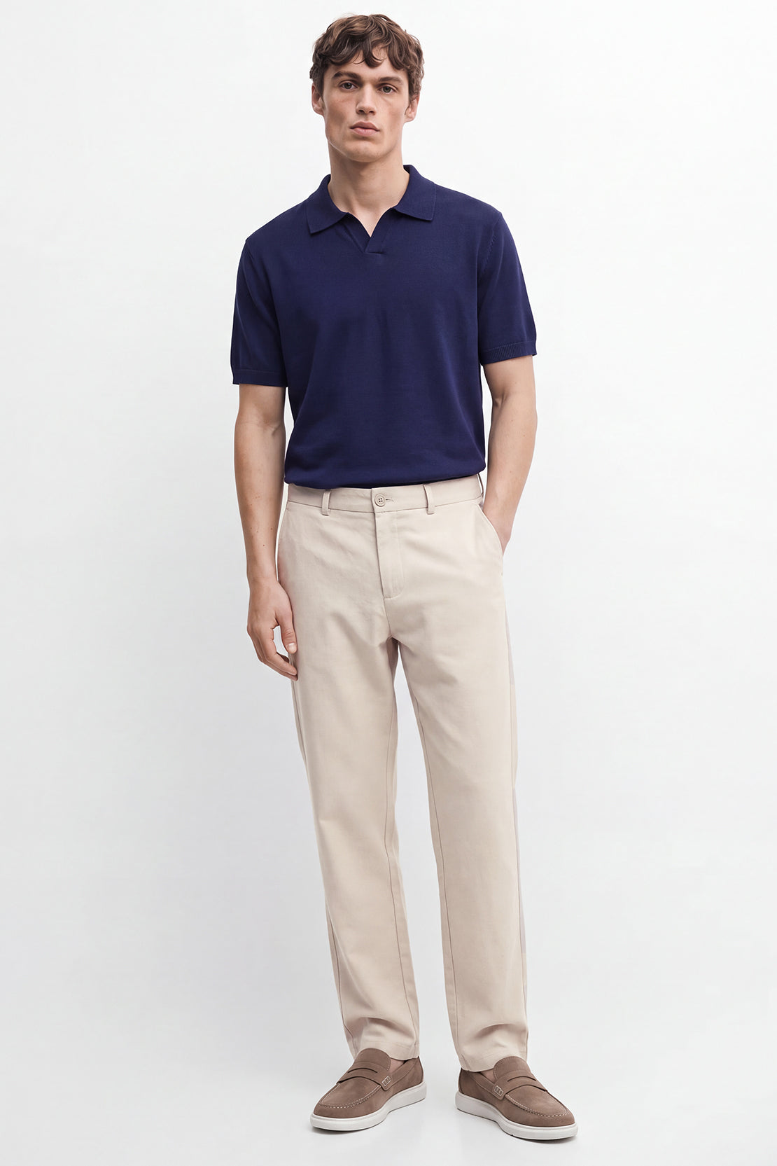 KOKO Silky Linen Straight Fit Pants