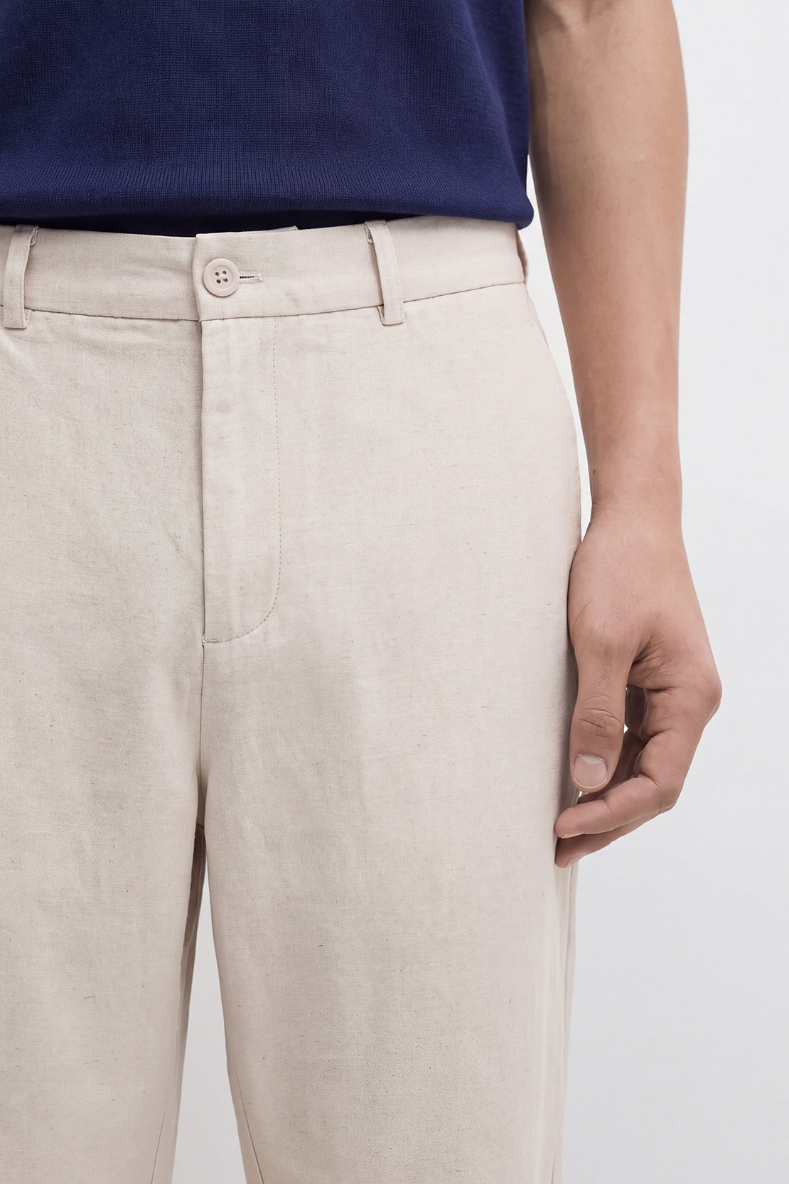 KOKO Silky Linen Straight Fit Pants