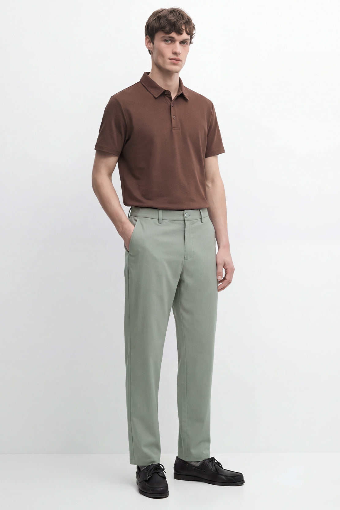 KOKO Silky Linen Straight Fit Pants