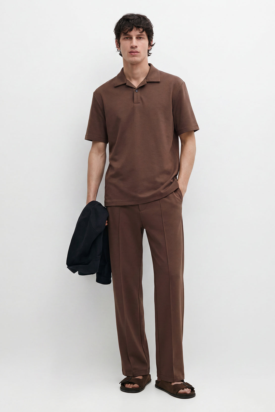 KOKO Sheen Modal Polo – Brown