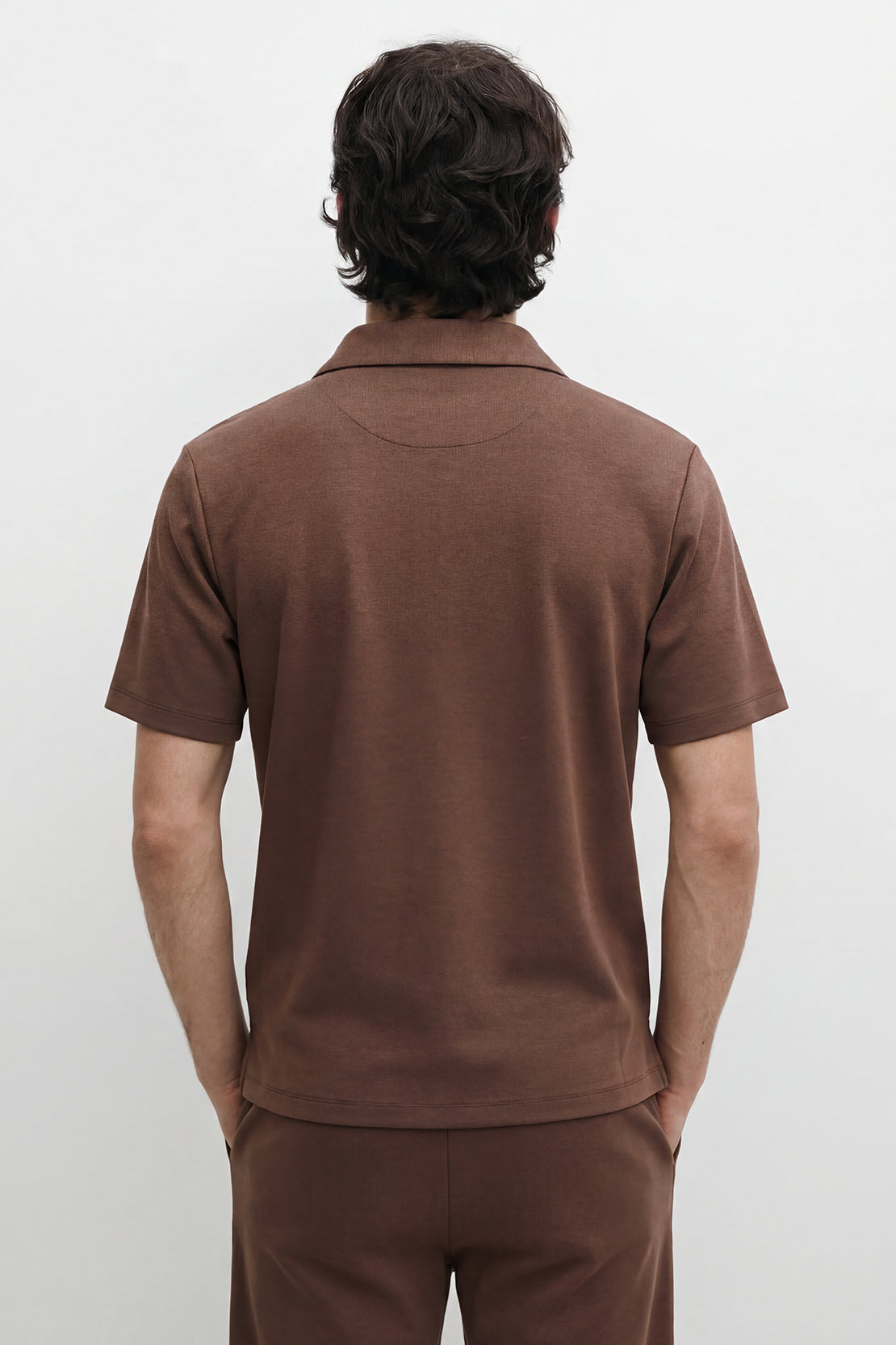 KOKO Sheen Modal Polo – Brown