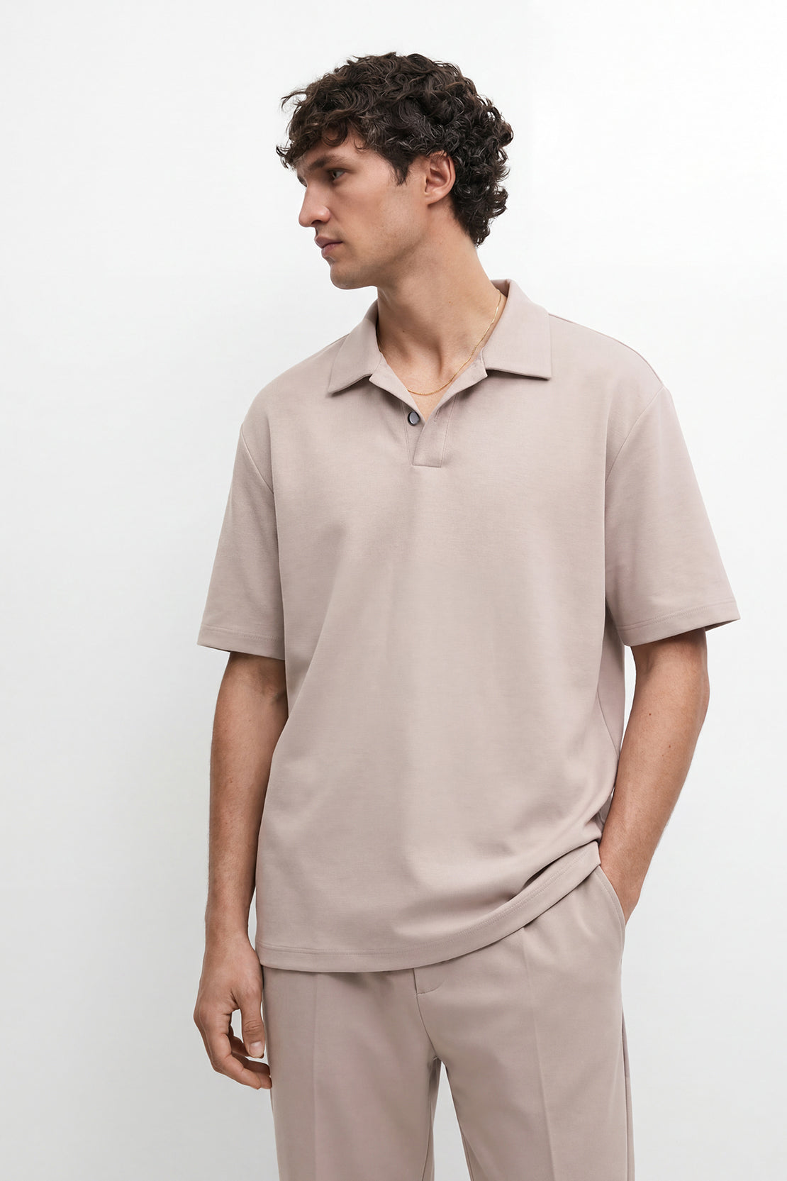 KOKO Sheen Modal Polo – Beige