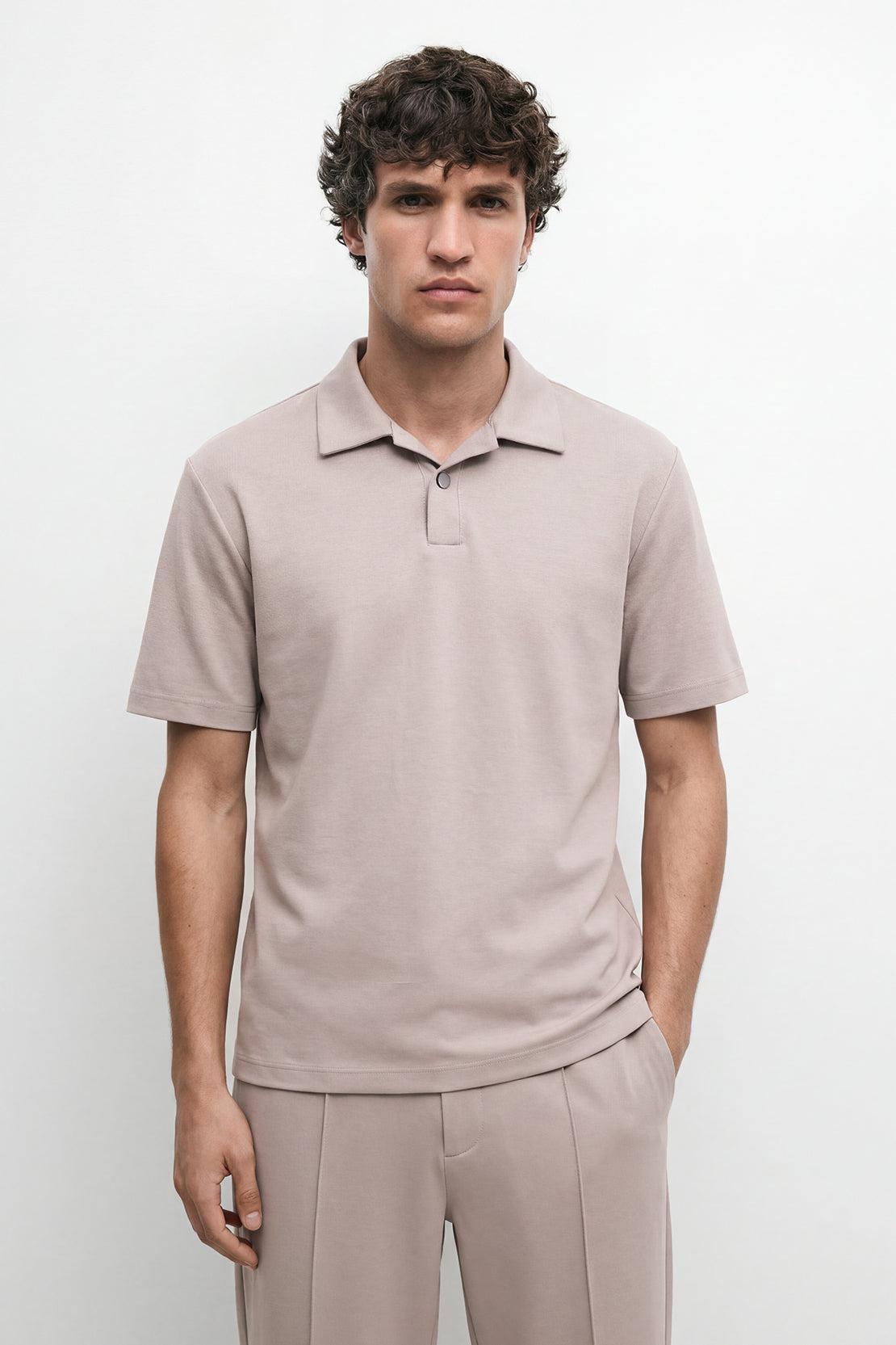 KOKO Sheen Modal Polo – Beige