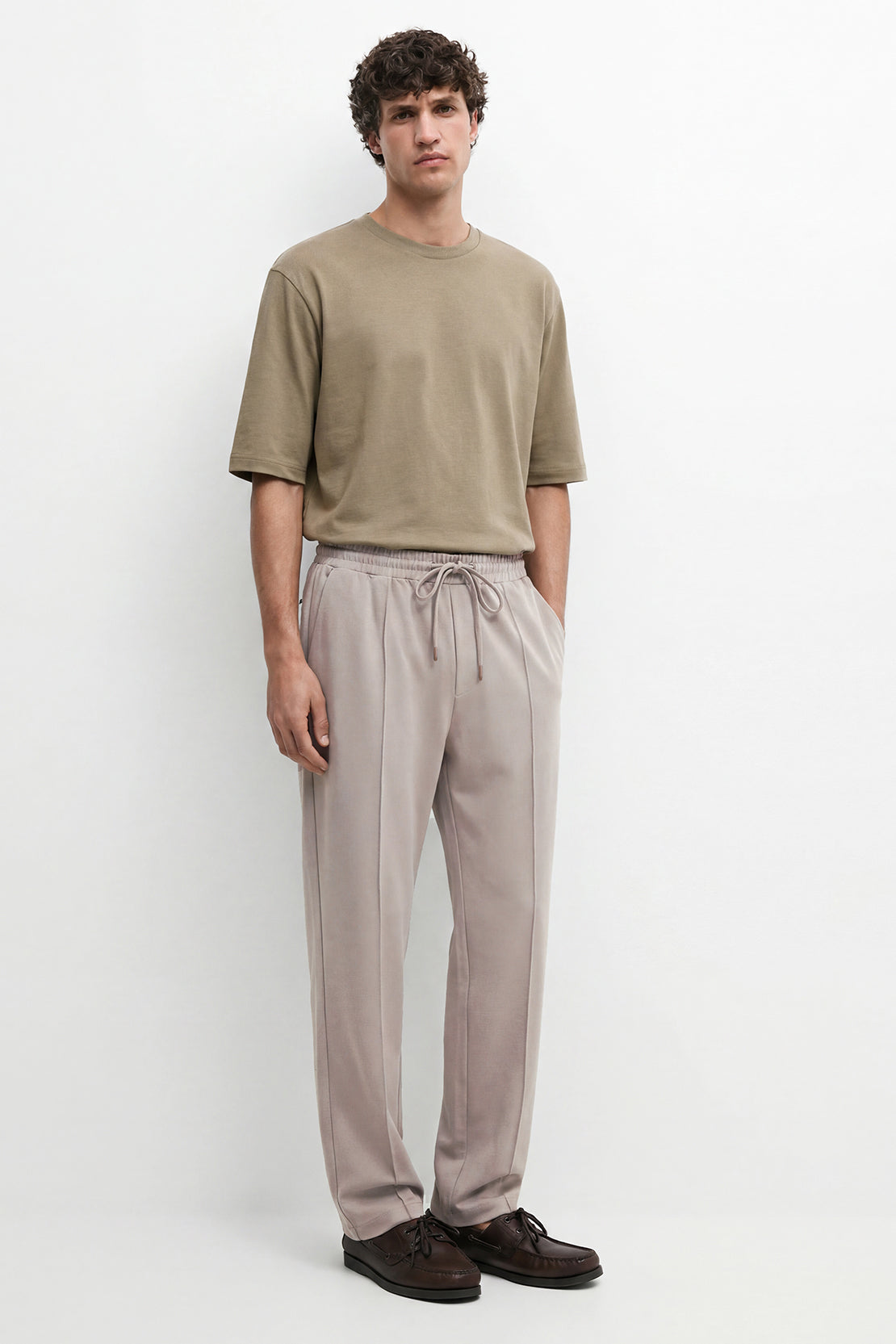 KOKO Sheen Modal Relaxed Jogger Pants – Beige