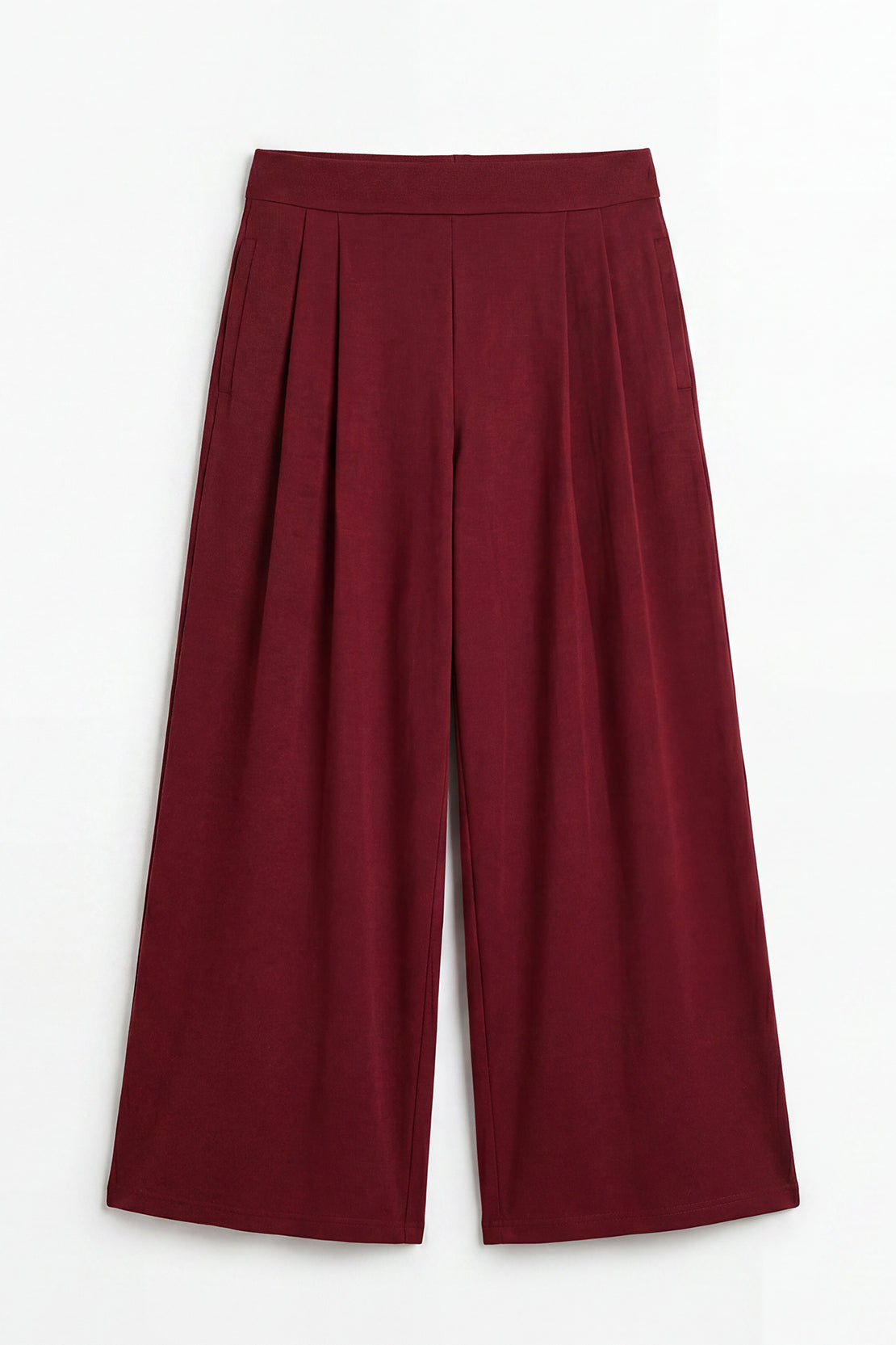 KOKO Modal Blend Wide Leg Pants – Maroon