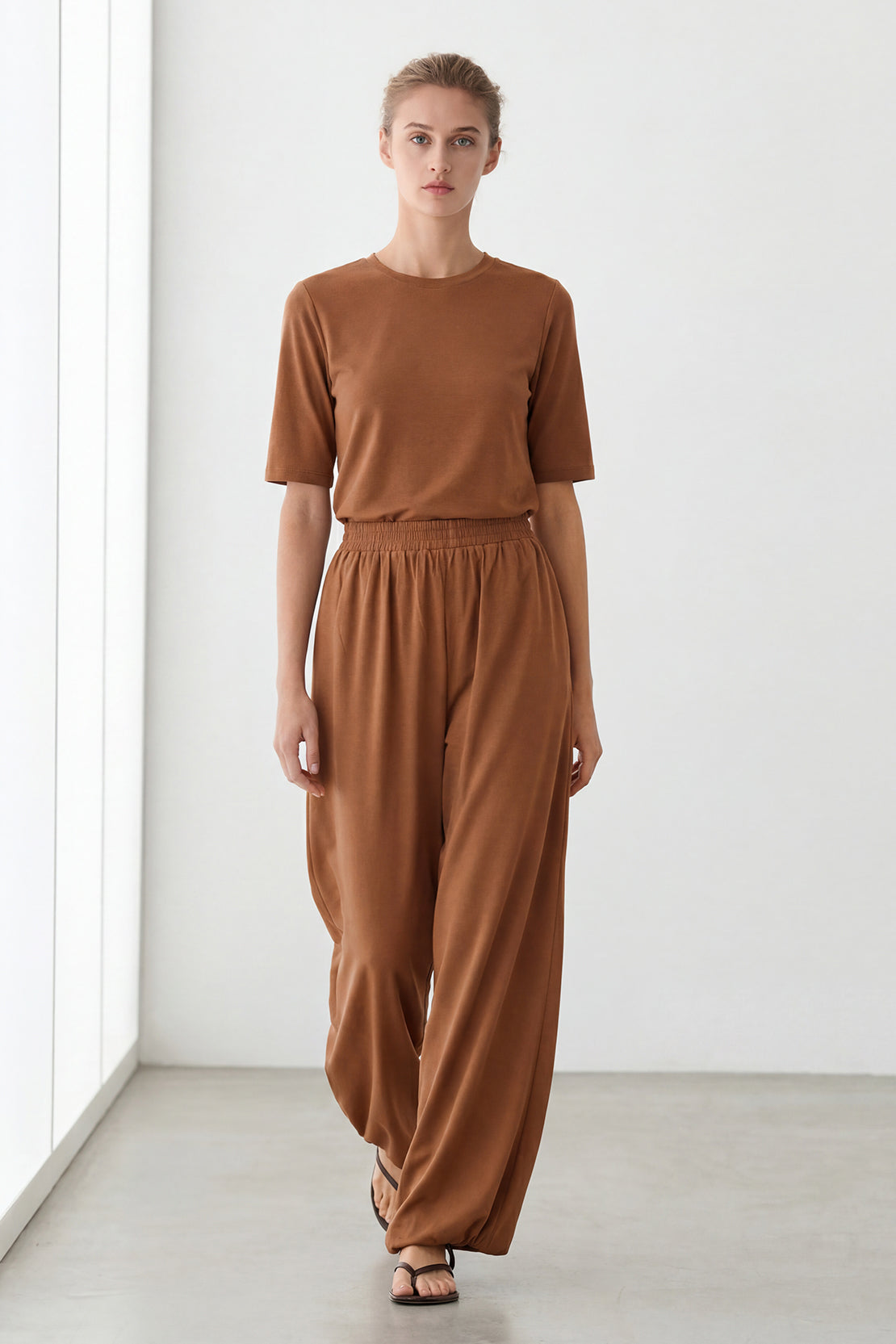 KOKO Modal Blend Balloon Pants – Brown